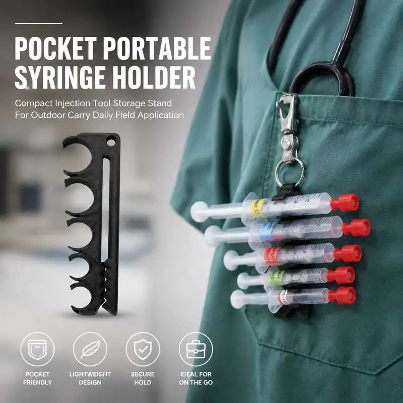 Edc Carry Pocket Pouch - Portable Compact Syringe Holder Pocket Injection