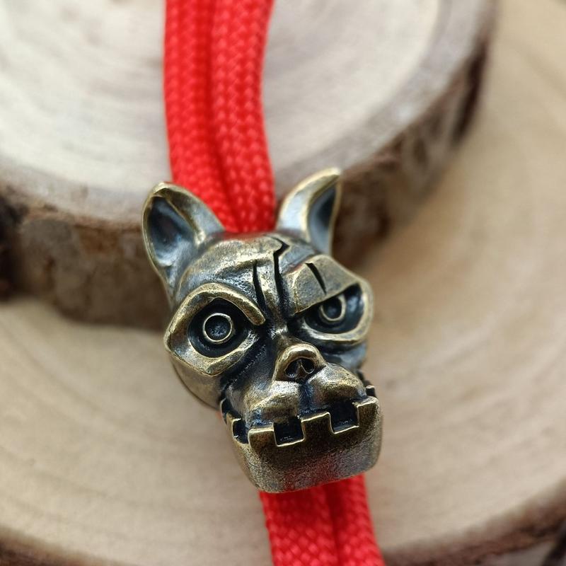 Bulldog Head Brass Knife Bead  - Edc Carry Kit 评论和价格