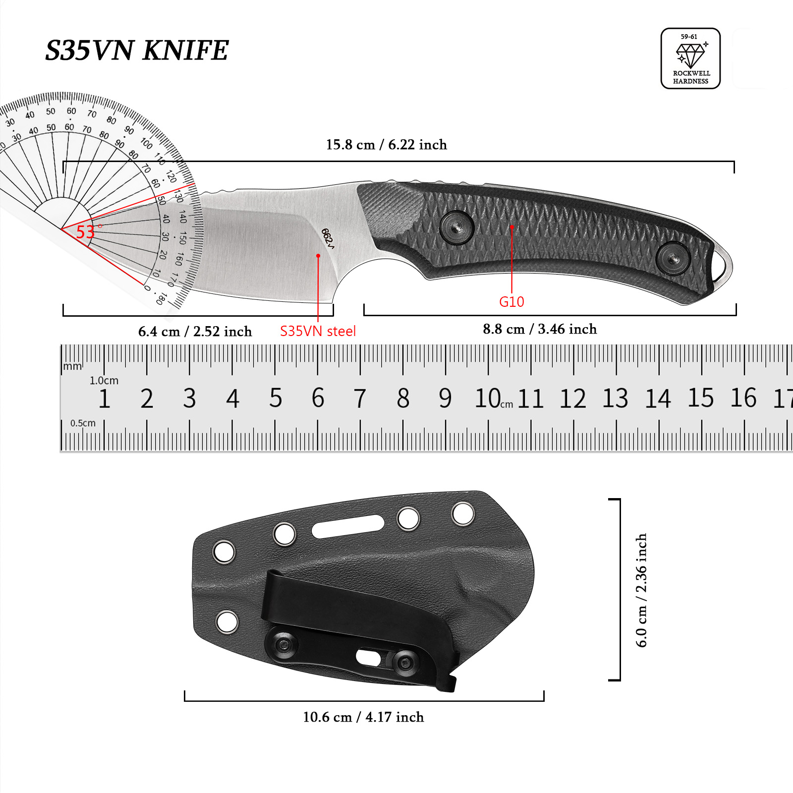 EDC Outdoor Multitool Portable - Edc Fixed Blade Deep Carry 评论和价格