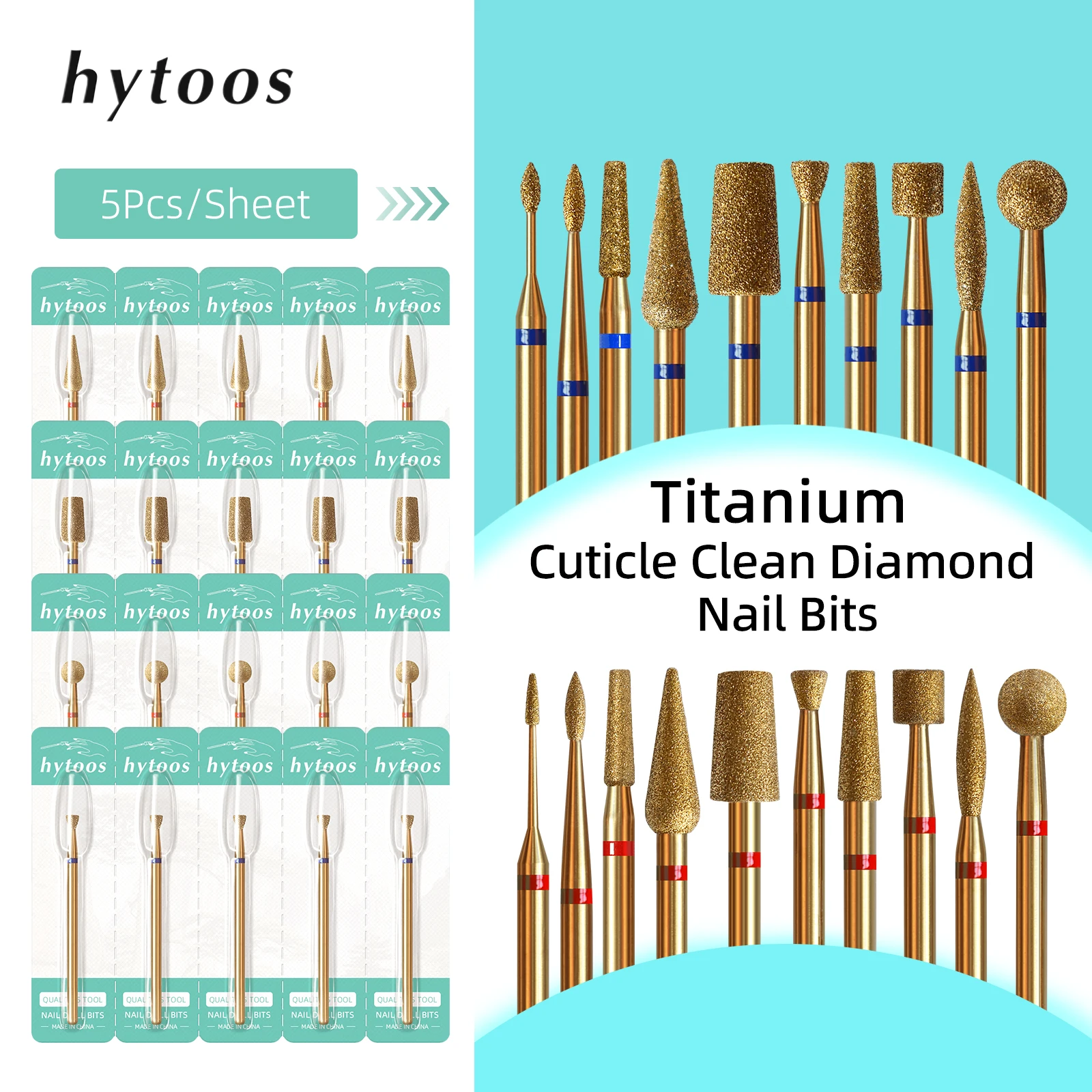 HYTOOS 5Pcs/Set Titanium Nail  - Nail File Titanium 评论和价格