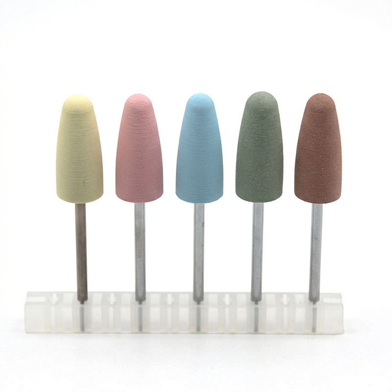 5Pcs/Set Silicone Nail Drill B - Nail File Titanium 评论和价格